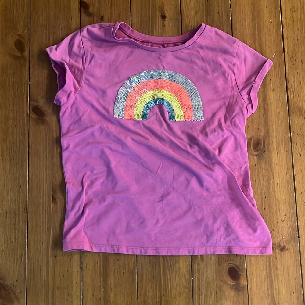Kids purple rainbow shirt